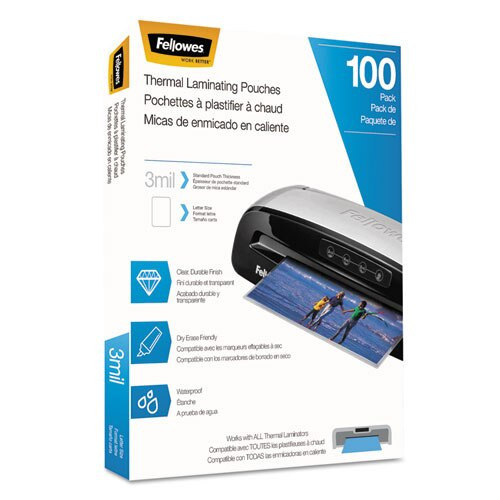 Laminating Pouches, 3 Mil, 9" X 11.5", Gloss Clear, 100/pack Laminating Pouches, 3 Mil, 9" X 11.5", Gloss Clear, 100/pack