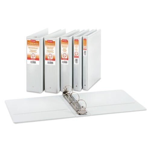 Treated Binder Clearvue Locking Round Ring Binder, 3 Rings, 3" Capacity, 11 X 8.5, White Treated Binder Clearvue Locking Round Ring Binder, 3 Rings, 3" Capacity, 11 X 8.5, White
