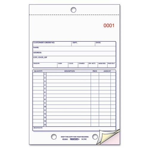 Sales Book, 3-5/8 X 6 3/8, Carbonless Duplicate, 50 Sets/book Sales Book, 3-5/8 X 6 3/8, Carbonless Duplicate, 50 Sets/book
