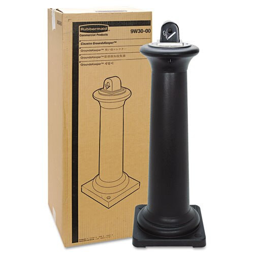 Groundskeeper Tuscan Receptacle, 13 X 13 X 38.38, Black Groundskeeper Tuscan Receptacle, 13 X 13 X 38.38, Black