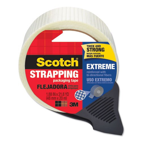 Bi-directional Filament Tape, 3" Core, 1.88" X 21.8 Yds, Clear Bi-directional Filament Tape, 3" Core, 1.88" X 21.8 Yds, Clear
