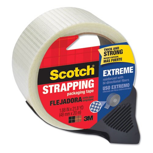 Bi-directional Filament Tape, 3" Core, 1.88" X 21.8 Yds, Clear Bi-directional Filament Tape, 3" Core, 1.88" X 21.8 Yds, Clear
