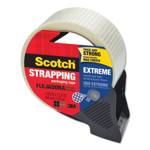 Bi-directional Filament Tape, 3" Core, 1.88" X 21.8 Yds, Clear Bi-directional Filament Tape, 3" Core, 1.88" X 21.8 Yds, Clear