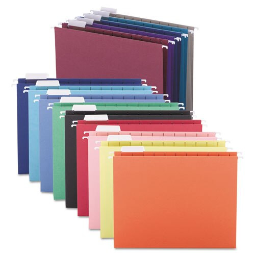 Colored Hanging File Folders, Letter Size, 1/5-cut Tab, Navy, 25/box Colored Hanging File Folders, Letter Size, 1/5-cut Tab, Navy, 25/box