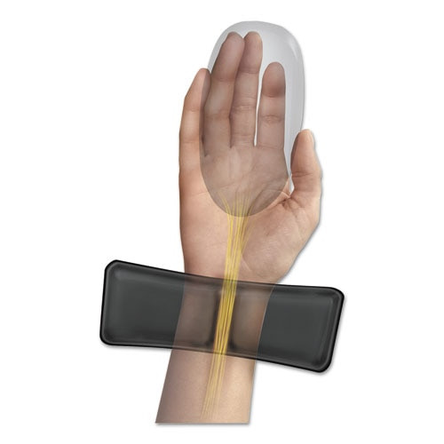 Gel Wrist Support W/attached Mouse Pad, Black Gel Wrist Support W/attached Mouse Pad, Black