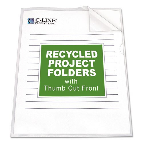 Poly Project Folders, Letter Size, Clear, 25/box Poly Project Folders, Letter Size, Clear, 25/box