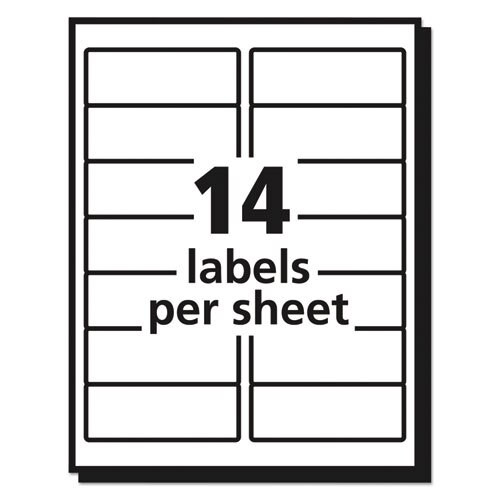 Matte Clear Easy Peel Mailing Labels W/ Sure Feed Technology, Inkjet Printers, 1.33 X 4, Clear, 14/sheet, 25 Sheets/pack Matte Clear Easy Peel Mailing Labels W/ Sure Feed Technology, Inkjet Printers, 1.33 X 4, Clear, 14/sheet, 25 Sheets/pack
