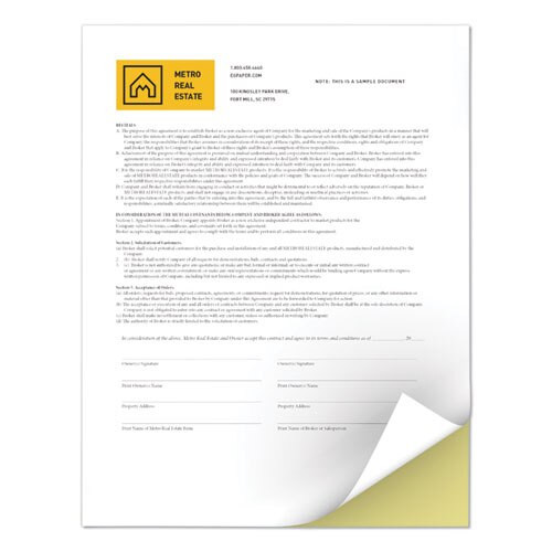 Revolution Digital Carbonless Paper, 2-part, 8.5 X 11, Canary/white, 5, 000/carton Revolution Digital Carbonless Paper, 2-part, 8.5 X 11, Canary/white, 5, 000/carton
