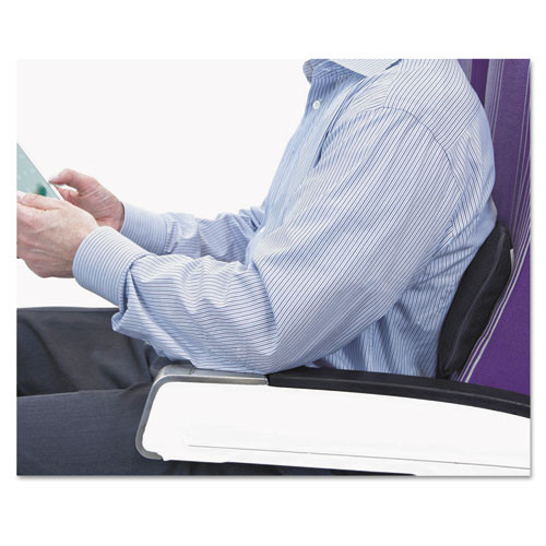 Deluxe Lumbar Support Cushion With Memory Foam, 12.5w X 2.5d X 7.5h, Black Deluxe Lumbar Support Cushion With Memory Foam, 12.5w X 2.5d X 7.5h, Black