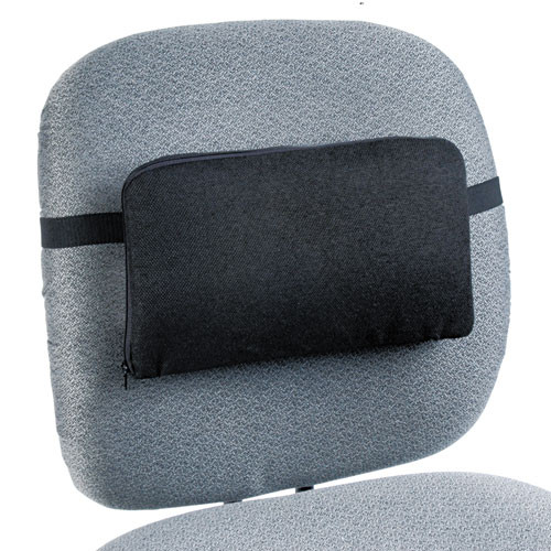 Deluxe Lumbar Support Cushion With Memory Foam, 12.5w X 2.5d X 7.5h, Black Deluxe Lumbar Support Cushion With Memory Foam, 12.5w X 2.5d X 7.5h, Black