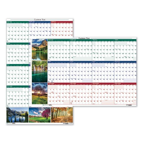 Recycled Earthscapes Nature Scene Reversible Yearly Wall Calendar, 18 X 24, 2021 Recycled Earthscapes Nature Scene Reversible Yearly Wall Calendar, 18 X 24, 2021