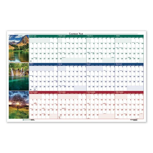 Recycled Earthscapes Nature Scene Reversible Yearly Wall Calendar, 18 X 24, 2021 Recycled Earthscapes Nature Scene Reversible Yearly Wall Calendar, 18 X 24, 2021