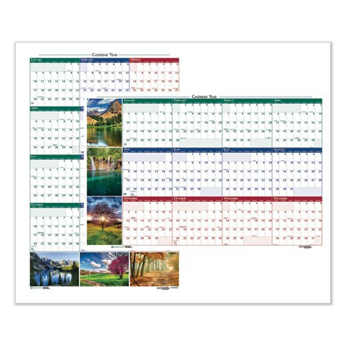 Recycled Earthscapes Nature Scene Reversible Yearly Wall Calendar, 18 X 24, 2021 Recycled Earthscapes Nature Scene Reversible Yearly Wall Calendar, 18 X 24, 2021