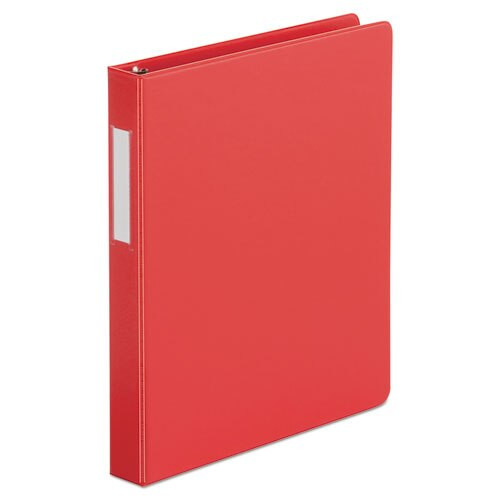 Deluxe Non-view D-ring Binder With Label Holder, 3 Rings, 1" Capacity, 11 X 8.5, Red Deluxe Non-view D-ring Binder With Label Holder, 3 Rings, 1" Capacity, 11 X 8.5, Red