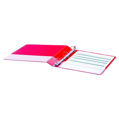 Deluxe Non-view D-ring Binder With Label Holder, 3 Rings, 1" Capacity, 11 X 8.5, Red Deluxe Non-view D-ring Binder With Label Holder, 3 Rings, 1" Capacity, 11 X 8.5, Red