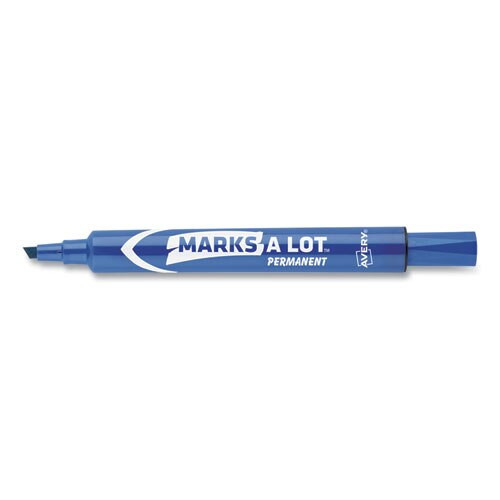 Marks A Lot Large Desk-style Permanent Marker, Broad Chisel Tip, Blue, Dozen Marks A Lot Large Desk-style Permanent Marker, Broad Chisel Tip, Blue, Dozen