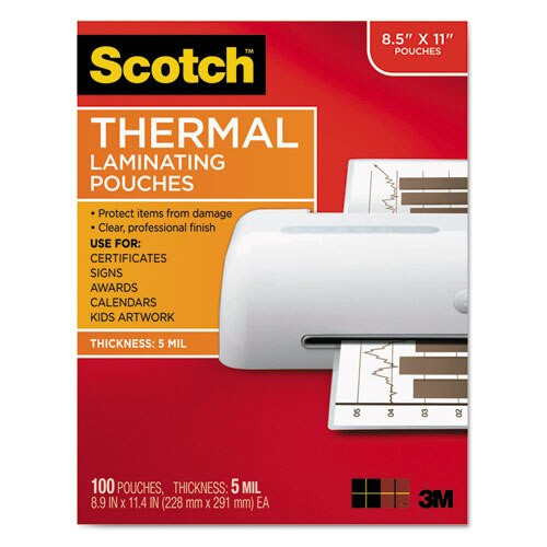 Laminating Pouches, 5 Mil, 9" X 11.5", Gloss Clear, 100/pack Laminating Pouches, 5 Mil, 9" X 11.5", Gloss Clear, 100/pack