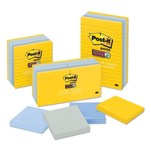 Pads In New York Colors Notes, 3 X 3, 90-sheets/pad, 12 Pads/pack Pads In New York Colors Notes, 3 X 3, 90-sheets/pad, 12 Pads/pack