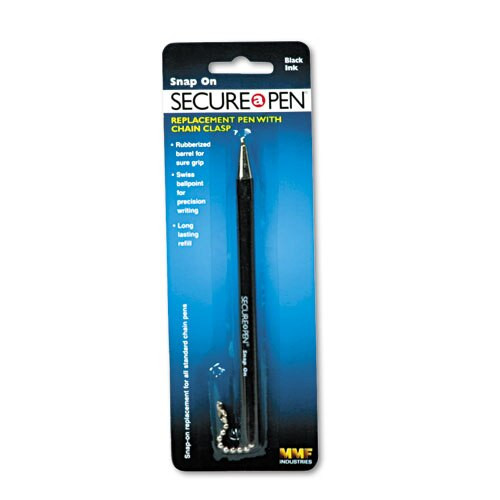 Replacement Ballpoint Pen For The Secure-a-pen System, 1mm, Black Ink/barrel Replacement Ballpoint Pen For The Secure-a-pen System, 1mm, Black Ink/barrel