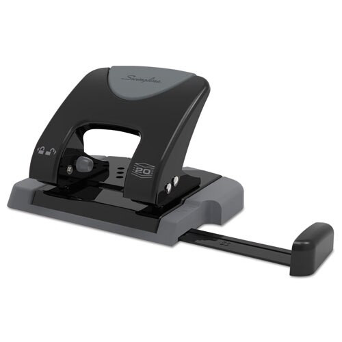 20-sheet Smarttouch Two-hole Punch, 9/32" Holes, Black/gray 20-sheet Smarttouch Two-hole Punch, 9/32" Holes, Black/gray