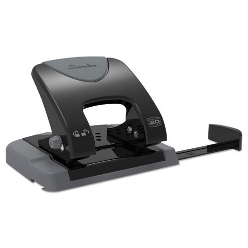 20-sheet Smarttouch Two-hole Punch, 9/32" Holes, Black/gray 20-sheet Smarttouch Two-hole Punch, 9/32" Holes, Black/gray