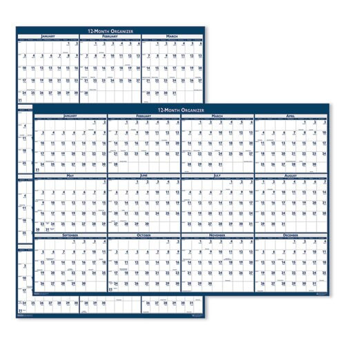 Recycled Poster Style Reversible/erasable Yearly Wall Calendar, 18 X 24, 2021 Recycled Poster Style Reversible/erasable Yearly Wall Calendar, 18 X 24, 2021