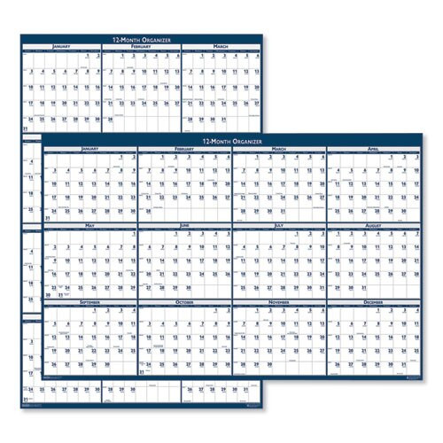 Recycled Poster Style Reversible/erasable Yearly Wall Calendar, 18 X 24, 2021 Recycled Poster Style Reversible/erasable Yearly Wall Calendar, 18 X 24, 2021