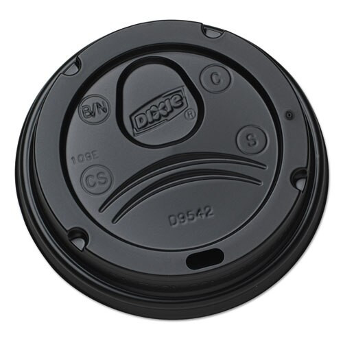 Drink-thru Lids For 10-20 Oz Cups, Plastic, Black Drink-thru Lids For 10-20 Oz Cups, Plastic, Black