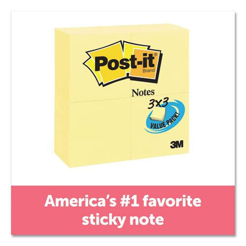 Original Pads In Canary Yellow, 3 X 3, 90-sheet, 24/pack