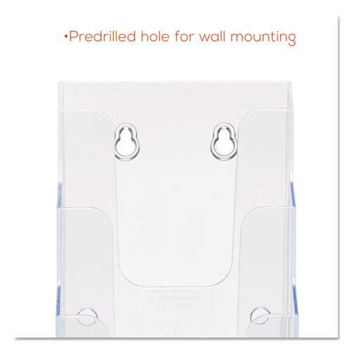 4-compartment Docuholder, Leaflet Size, 4.88w X 6.13d X 10h, Clear 4-compartment Docuholder, Leaflet Size, 4.88w X 6.13d X 10h, Clear