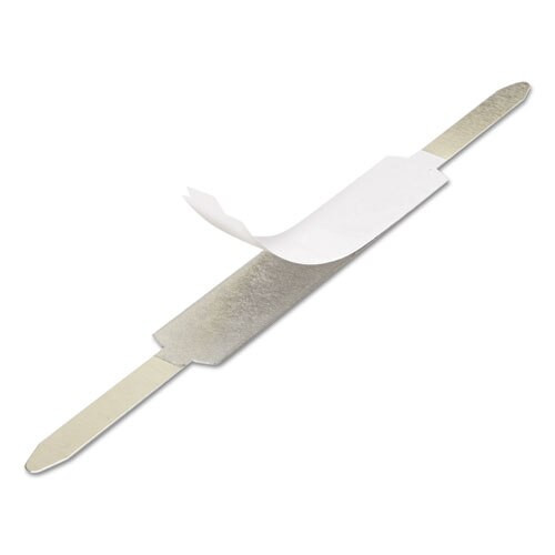 Self-adhesive Paper Fasteners, 1" Capacity, 2.75" Center To Center, Silver, 100/box Self-adhesive Paper Fasteners, 1" Capacity, 2.75" Center To Center, Silver, 100/box