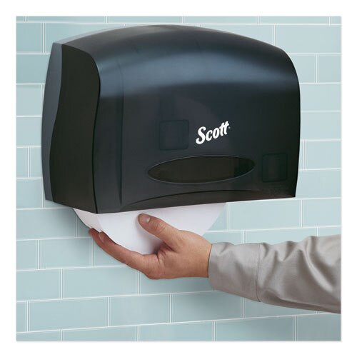 Essential Coreless Jumbo Roll Tissue Dispenser, 14.25 X 6 X 9.7, Black Essential Coreless Jumbo Roll Tissue Dispenser, 14.25 X 6 X 9.7, Black