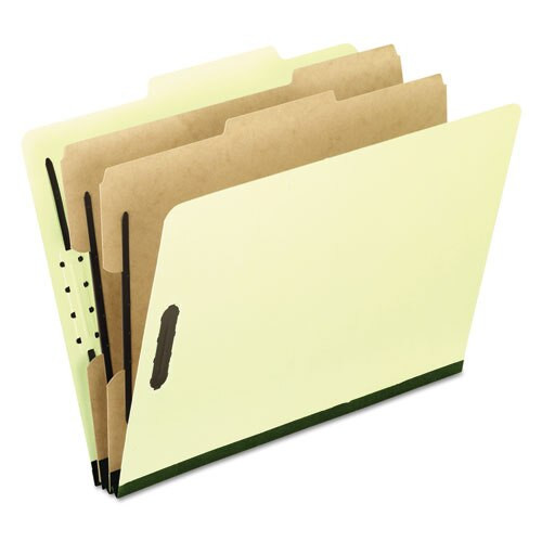 Four-, Six-, And Eight-section Pressboard Classification Folders, 2 Dividers, Embedded Fasteners, Letter, Light Green, 10/box Four-, Six-, And Eight-section Pressboard Classification Folders, 2 Dividers, Embedded Fasteners, Letter, Light Green, 10/box