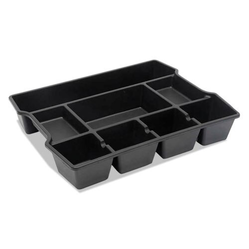 High Capacity Drawer Organizer, 14 7/8 X 11 7/8 X 2 1/2, Plastic, Black High Capacity Drawer Organizer, 14 7/8 X 11 7/8 X 2 1/2, Plastic, Black