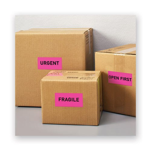 High-visibility Permanent Laser Id Labels, 2 X 4, Neon Magenta, 1000/box High-visibility Permanent Laser Id Labels, 2 X 4, Neon Magenta, 1000/box