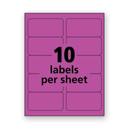 High-visibility Permanent Laser Id Labels, 2 X 4, Neon Magenta, 1000/box High-visibility Permanent Laser Id Labels, 2 X 4, Neon Magenta, 1000/box