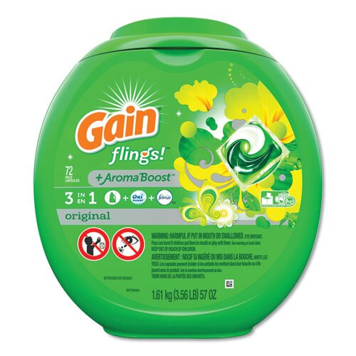 Flings Laundry Detergent Pods, Original Scent, 72/container Flings Laundry Detergent Pods, Original Scent, 72/container
