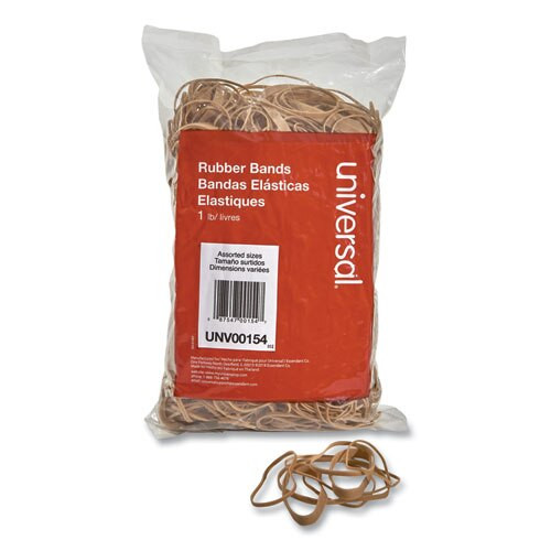 Rubber Bands, Size 54 (assorted), Assorted Gauges, Beige, 1 Lb Box Rubber Bands, Size 54 (assorted), Assorted Gauges, Beige, 1 Lb Box