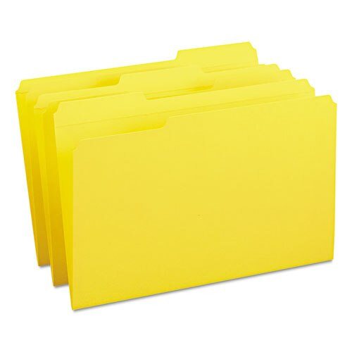 Reinforced Top Tab Colored File Folders, 1/3-cut Tabs, Legal Size, Yellow, 100/box Reinforced Top Tab Colored File Folders, 1/3-cut Tabs, Legal Size, Yellow, 100/box