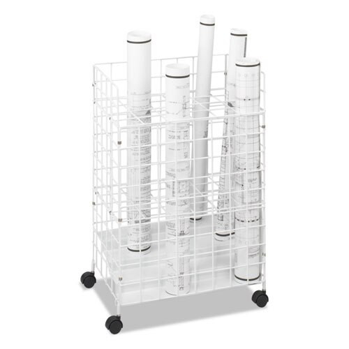 Wire Roll Files, 24 Compartments, 21w X 14.25d X 31.75h, White Wire Roll Files, 24 Compartments, 21w X 14.25d X 31.75h, White