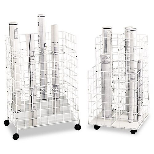 Wire Roll Files, 24 Compartments, 21w X 14.25d X 31.75h, White Wire Roll Files, 24 Compartments, 21w X 14.25d X 31.75h, White