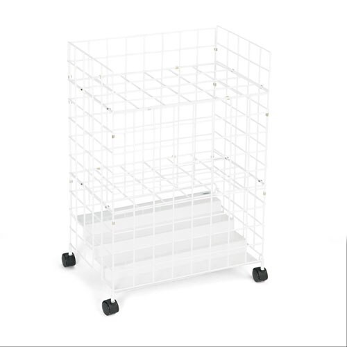 Wire Roll Files, 24 Compartments, 21w X 14.25d X 31.75h, White Wire Roll Files, 24 Compartments, 21w X 14.25d X 31.75h, White