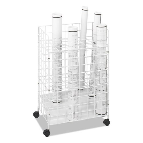 Wire Roll Files, 24 Compartments, 21w X 14.25d X 31.75h, White Wire Roll Files, 24 Compartments, 21w X 14.25d X 31.75h, White
