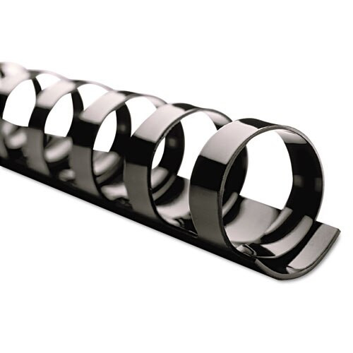 Combbind Standard Spines, 1/4" Diameter, 25 Sheet Capacity, Black, 100/box Combbind Standard Spines, 1/4" Diameter, 25 Sheet Capacity, Black, 100/box