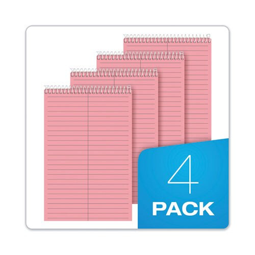 Prism Steno Books, Gregg Rule, 6 X 9, Pink, 80 Sheets, 4/pack Prism Steno Books, Gregg Rule, 6 X 9, Pink, 80 Sheets, 4/pack