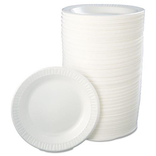 Quiet Classic Laminated Foam Dinnerware, Plate, 10 1/4", White, 125/pk, 4 Pks/cs Quiet Classic Laminated Foam Dinnerware, Plate, 10 1/4", White, 125/pk, 4 Pks/cs