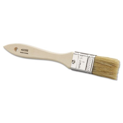 Eco-1 Disposable Chip And Oil Brush, White, 1" Hog Bristle, Wood Eco-1 Disposable Chip And Oil Brush, White, 1" Hog Bristle, Wood