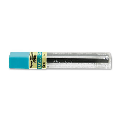 Super Hi-polymer Lead Refills, 0.9 Mm, Hb, Black, 15/tube