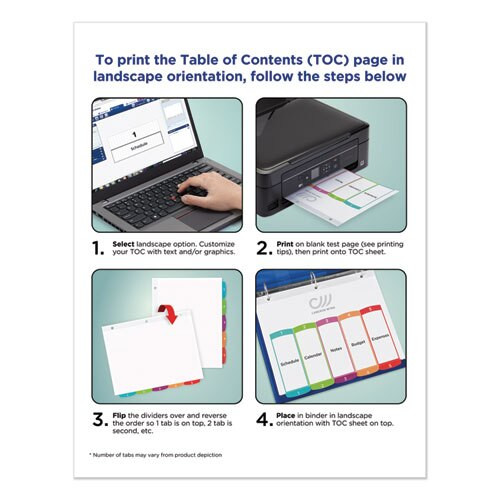 Customizable Toc Ready Index Multicolor Dividers, 1-31, Letter Customizable Toc Ready Index Multicolor Dividers, 1-31, Letter