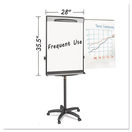 Tripod Extension Bar Magnetic Dry-erase Easel, 69" To 78" High, Black/silver Tripod Extension Bar Magnetic Dry-erase Easel, 69" To 78" High, Black/silver
